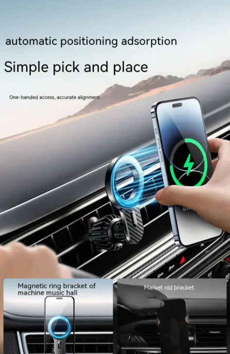 MagSafe Carbon Fiber Phone Holder for Cars