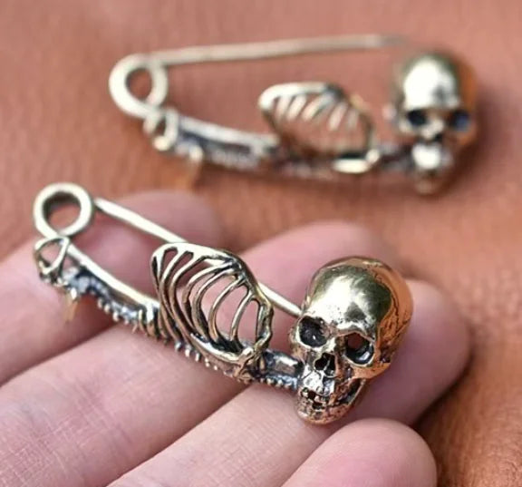 Halloween Vintage Skull Brooch