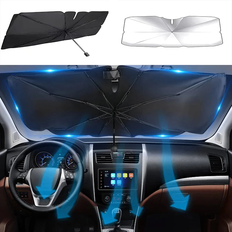 57" Car Windshield Sun Shade Front Window Cover Foldable