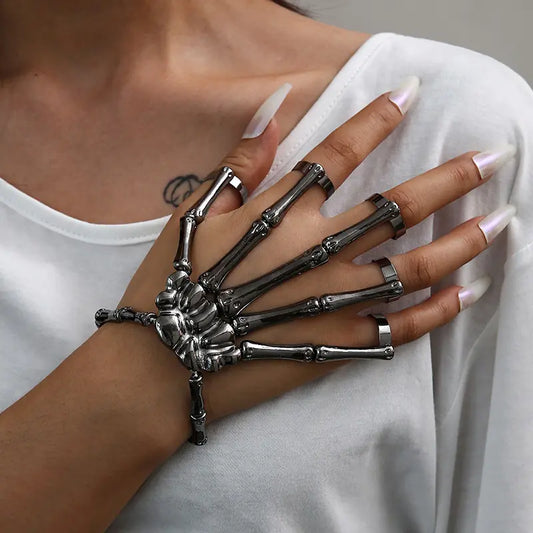 Fashionable Halloween exoskeleton Bracelet & Ring