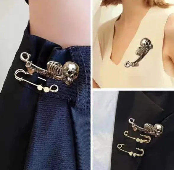Halloween Vintage Skull Brooch