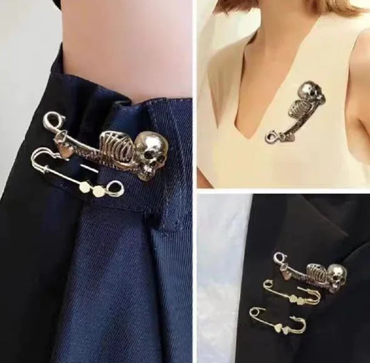Halloween Vintage Skull Brooch