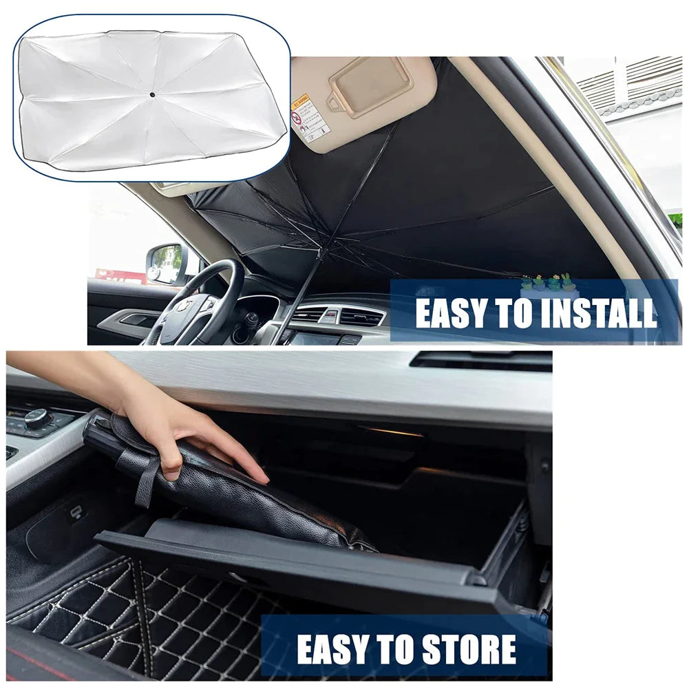 57" Car Windshield Sun Shade Front Window Cover Foldable