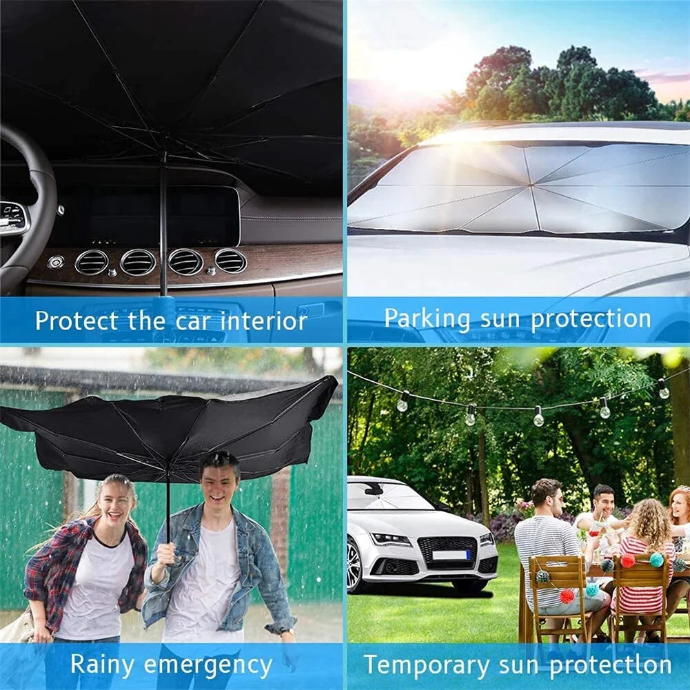 57" Car Windshield Sun Shade Front Window Cover Foldable