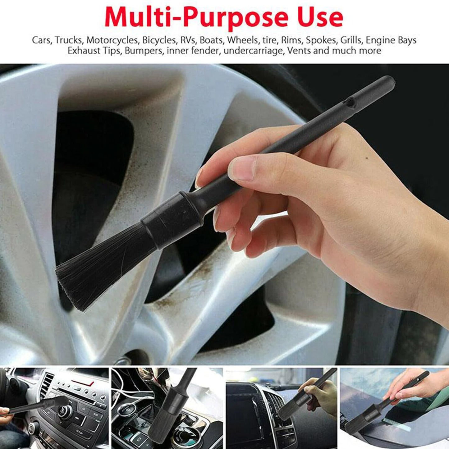 5PC Car Detailing Brush Kit